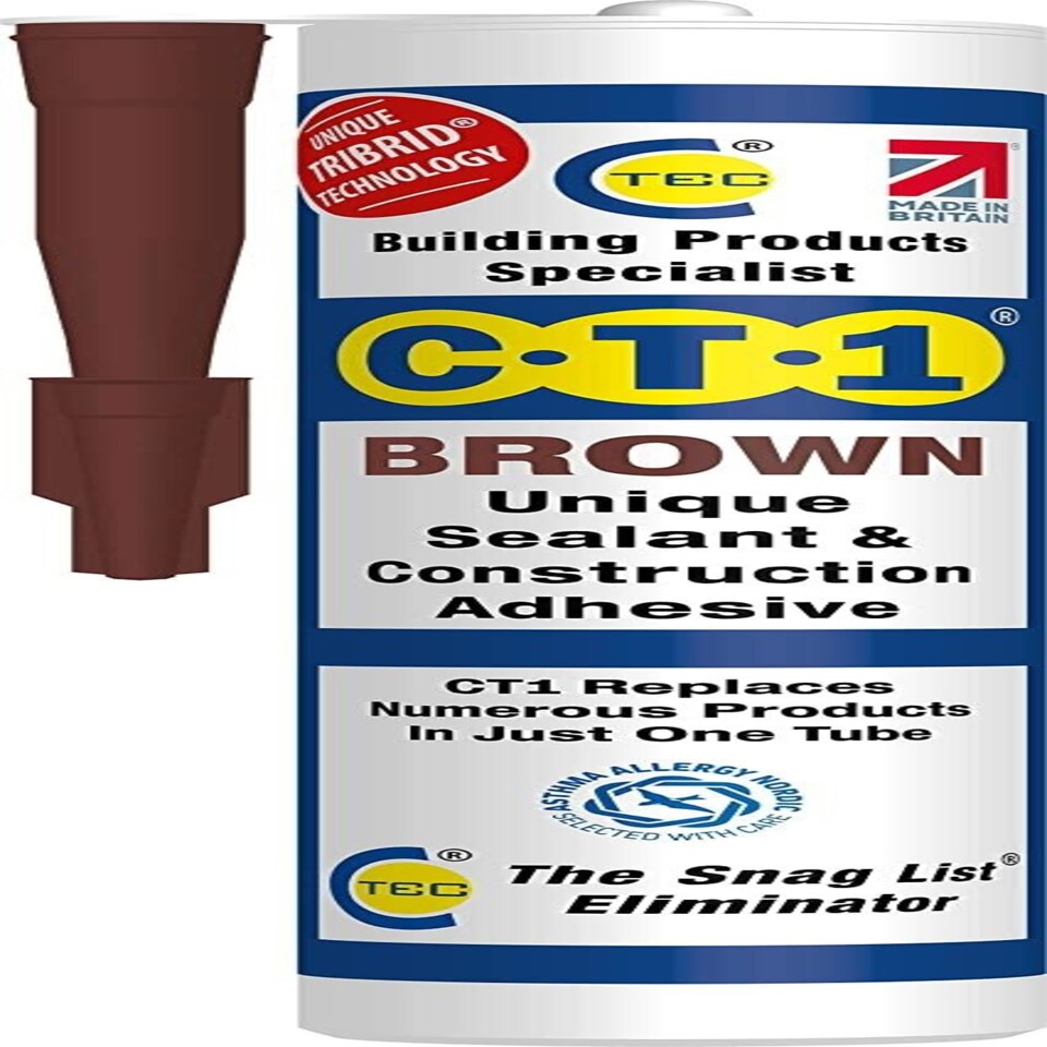 CT1 - Brown - Building Sealant & Adhesive Snag Tube for Virtually Any Material (1)