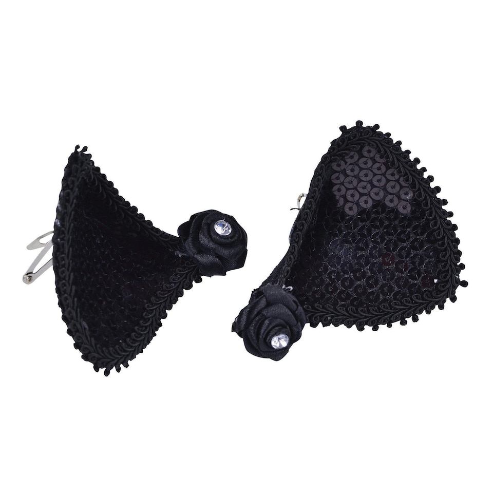 image 1 of Bristol Novelty Adults Unisex Hair Clip Cat Ears - Black - One Size One Size