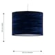 image 7 of Set of 2 Navy Blue Crushed Velvet 33cm Pendant Lightshades | Blue | Large | 2