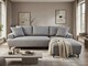 image 2 of The Milano Edge 3 Seater Left Hand Corner Sofa in Grey or Beige | Grey | One Size