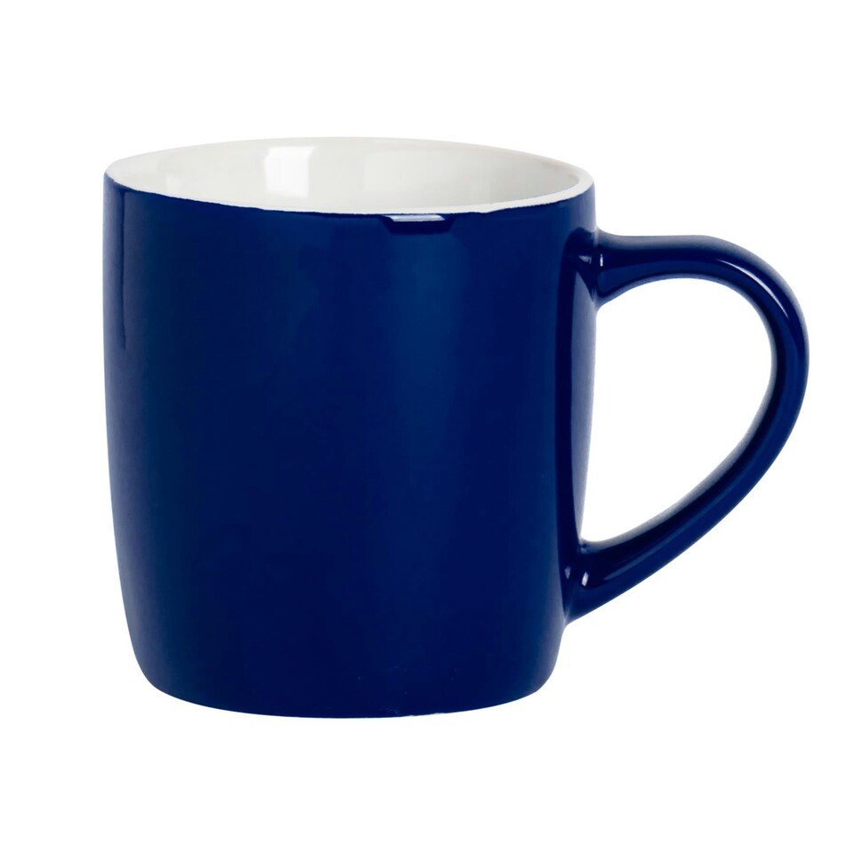 image 1 of Argon Tableware 6x Coloured Coffee Mugs - Navy - 350ml - Tea Mug Latte Mug Cappuccino Mug Drinking Mug Blue