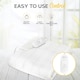 image 2 of MONHOUSE Premium Soft Fleece Electric Blanket - Heated Under Blanket - Detachable Controller & Machine Washable - 3 Heat Settings - Double 120x135cm - White