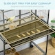 image 3 of PawHut Rolling Bird Cage w/ Detachable stand Storage Shelf  Wood Perch Food Cup
