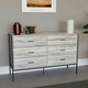 image 2 of Vida Designs Brooklyn 6 Drawer Chest of Drawers Industrial Bedroom Storage, Grey