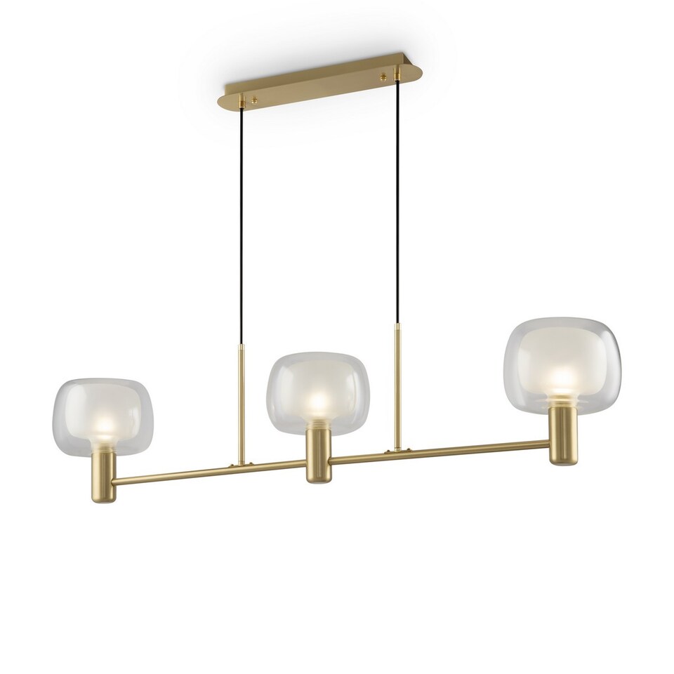 image 1 of Maytoni Vision Modern 3 Light Bar Pendant Ceiling Light Gold E14