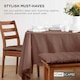 image 7 of Homescapes Seat Pad Luxury Cotton Indoor Outdoor Garden Dining Cushion | Brown | 40 x 40 cm | 1