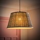 image 3 of ValueLights Abel Large Floral Pleated Tapered Lamp Shade & Bulb | Multi