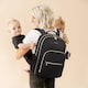 image 6 of LOVEVOOK Nappy Bag Backpack, Quilted Baby Bag with Changing Pad & Pacifier Holder, Waterproof Travel Nappy Bags for Baby Boys Girls, Stylish and Large Capacity, Black