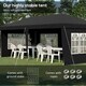 image 9 of Outsunny 3 x 6m Heavy Duty Gazebo Marquee Party Tent with Storage Bag Black