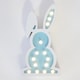image 1 of Blue Easter Bunny Wooden LED Light Decoration 32.5cm