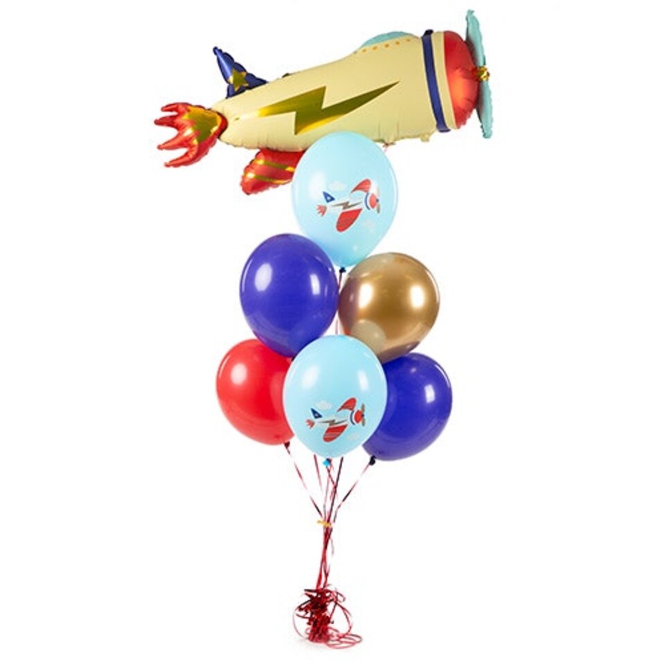 image 1 of Assorted Planes Latex Balloons 30cm / 12 in - Pack of 6