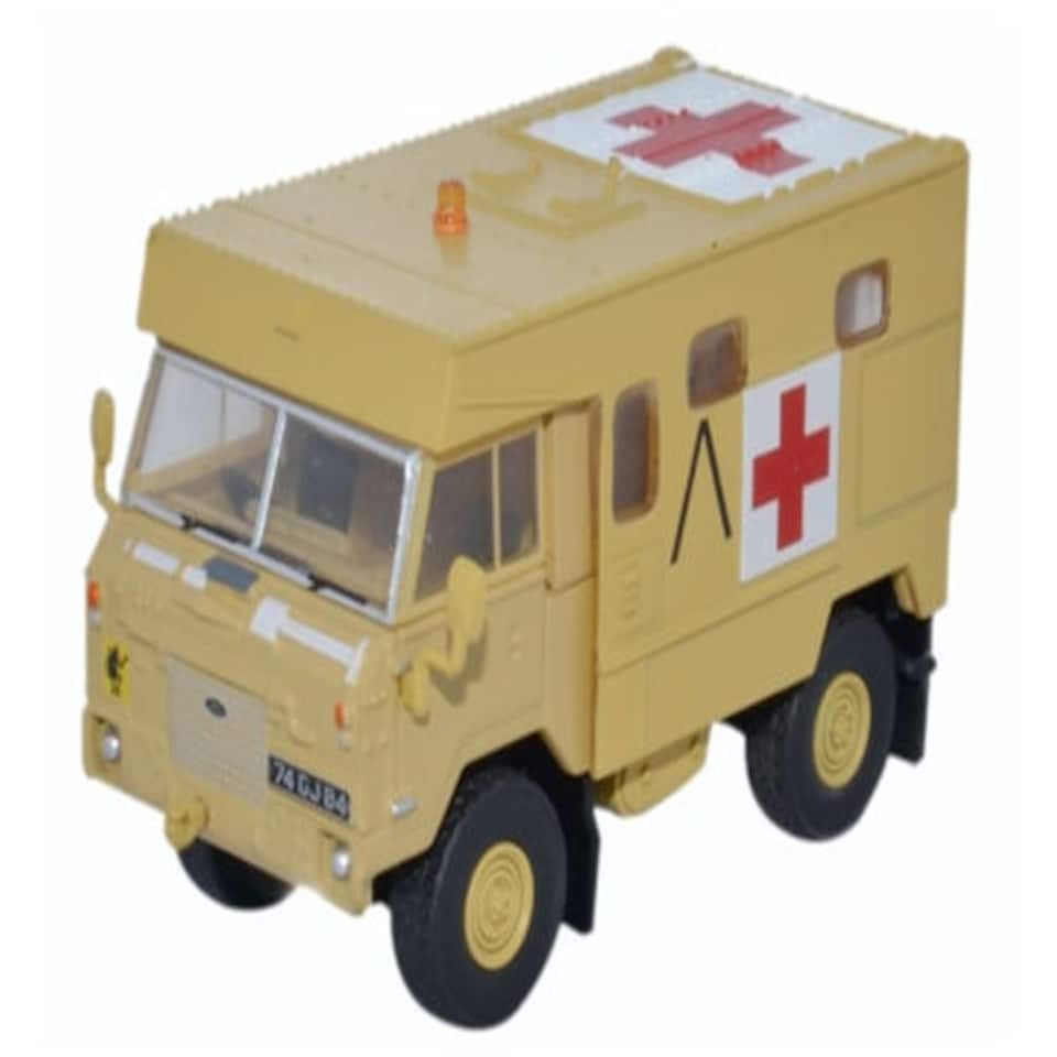 Figurine Miniature 1/76 Oxford Diecast - Land Rover FC Ambulance Militaire 24 Field Ambulance