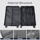 image 6 of Alivio 3-Piece Lightweight Expandable Hard Shell ABS Suitcase with Spinner Wheels