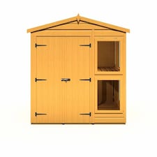 Sun Hut 6 x 6 Feet Potting Shed - L182 x W200.9 x H214.6 cm Brown
