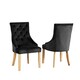 image 1 of Ravenna Velvet Dining Chairs - Set of 2 - Black