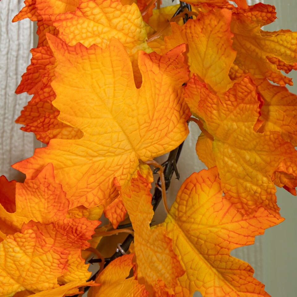 image 1 of 50cm Hanging Bright Autumn Faux Wreath
