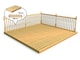 image 2 of eDecks Discount Decking Kit, Treated Timber, 2.4 x 2.4m - Square Handrails