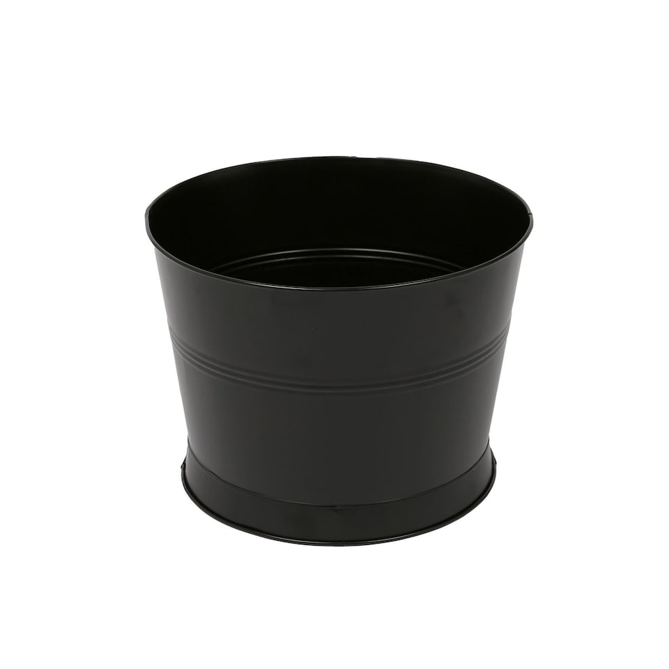 image 1 of Rink Drink Handmade Galvanized Iron Ice Bucket - 26.5cm - Black