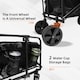 image 4 of Alivio Black Heavy Duty Folding Wagon Cart With Adjustable Handle
