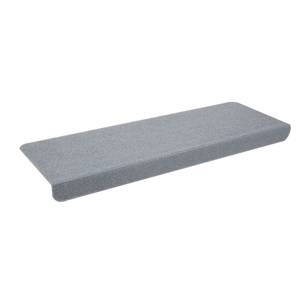 image 1 of Gr8 Home Grey 15 Pcs Rectangular Carpet Stair Treads Mat Protection Cover Step Staircase