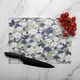 image 2 of Grey Purple & White Flowers Glass Chopping Board | Multi