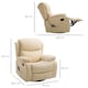 image 7 of HOMCOM Massage Recliner Chair Manual Reclining Chair with Footrest Remote Beige