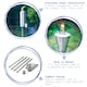 image 2 of Harbour Housewares Metal Cone Garden Fire Torches - 1.46m - Black - Pack of 2