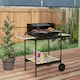 image 2 of Outsunny Charcoal Barbecue BBQ Grill Trolley W/ 5-level Grill Height Ash Catcher