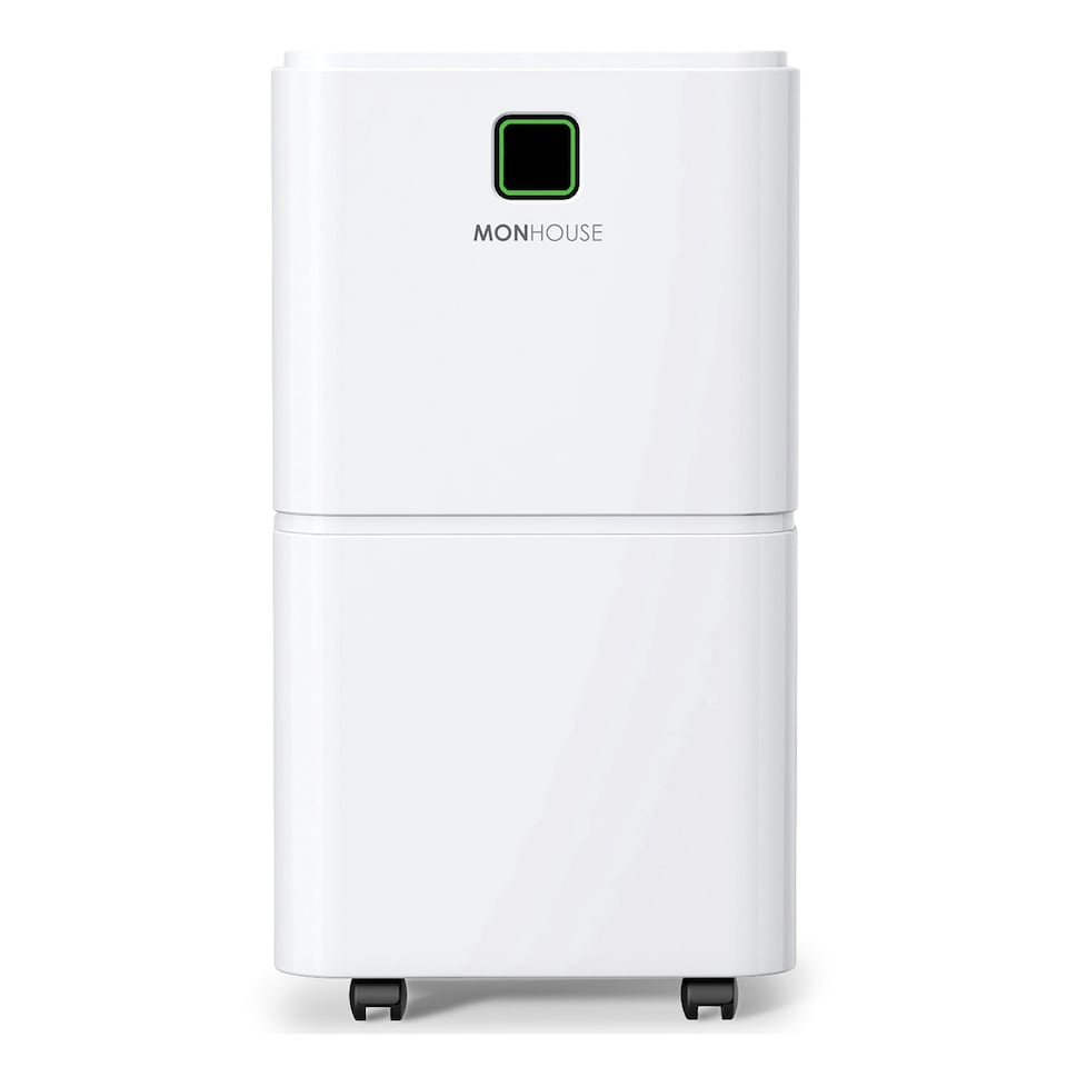 image 1 of MONHOUSE 12L/Day Digital Dehumidifier - Sleep Mode,24 HR Timer For Laundry Drying - Portable Electric Mould, Damp, Condensation Remover, Quiet Moisture Absorber
