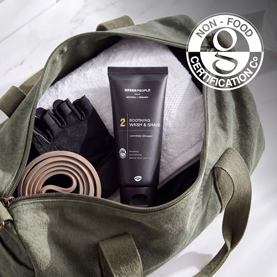 image 1 of Green People For Men No. 2 Soothing Wash & Shave Gel - Natural & Organic 2-in-1 for Sensitive Skin - SLS, Paraben & Ethanol Free - Cruelty Free, 100ml