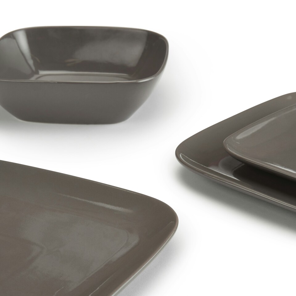 image 1 of 12pc Darby Dinner Set Grey