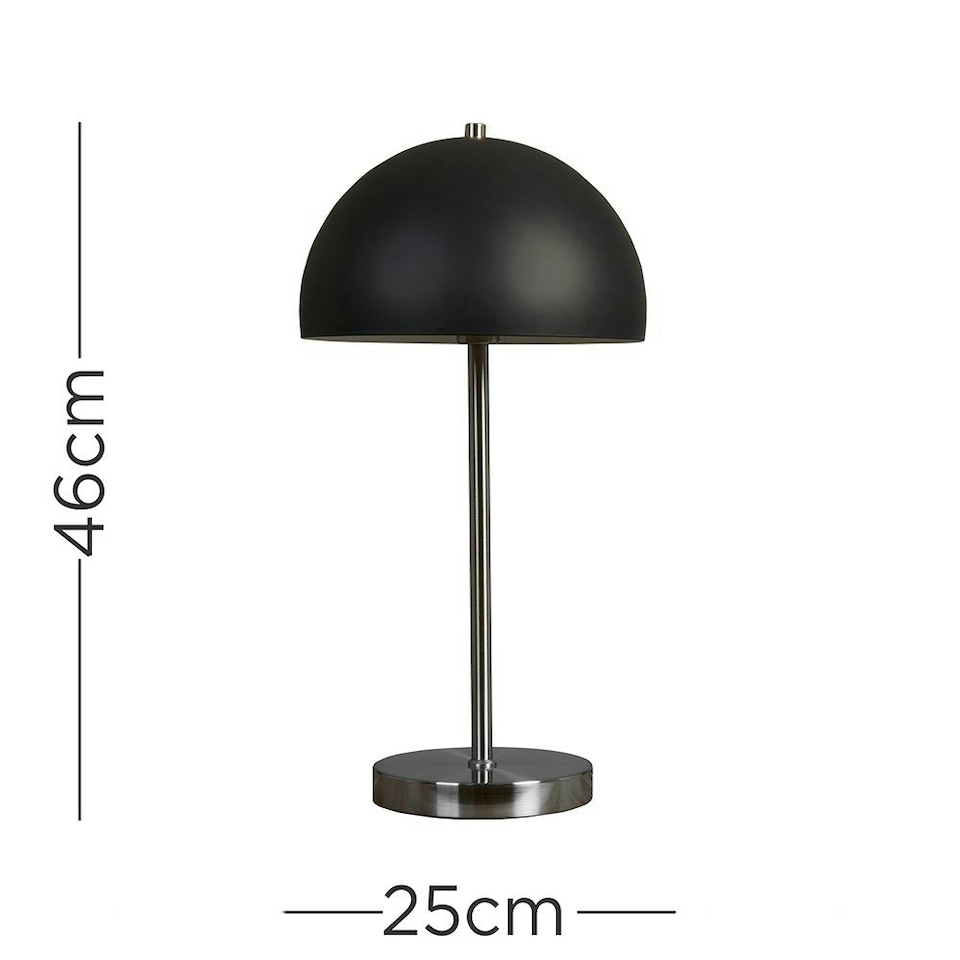 image 1 of ValueLights Dargai Polished Silver Table Lamp and E14 Golfball LED 4W Warm White 3000K Bulb