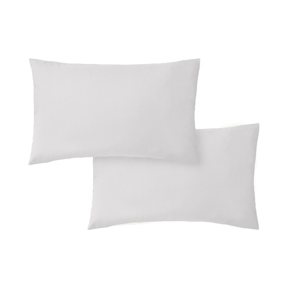 image 1 of Bianca 200 Thread Count Cotton Percale Standard Pillowcase Pair | Grey | Standard