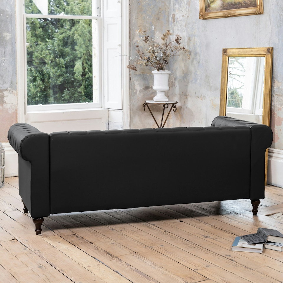 image 1 of Richland 3 Seat Sofa - Black