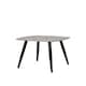 image 2 of Aspen Tapered Legs Square Dining Table with 2 Diamond Stitch Dining Chairs - Grey Oak/Black/Natural - Flat Packed Grey