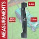 image 3 of SPARES2GO Metal Blade compatible with Qualcast RM37 MEB1437M M2EB1437M M2EB1537M RM37RF Lawnmower (37cm)
