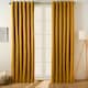 image 1 of OHS Blackout Thermal Insulated Eyelet Curtains, 66x72" - Ochre Yellow