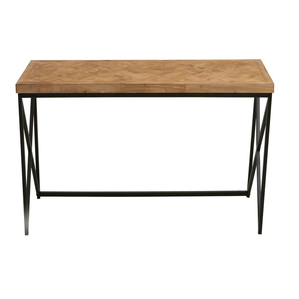 image 1 of Kickford Coffee Table With Black Iron Frame Black