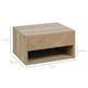 image 3 of HOMCOM Floating Bedside Table Set of 2 Wall Mounted Nightstand W/ Drawer Black
