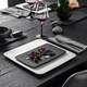image 2 of Villeroy & Boch Manufacture Rock Noire Rectangular Multifunctional Plate