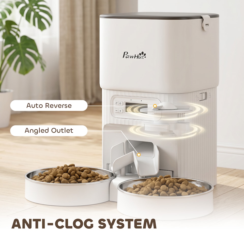 image 1 of PawHut Automatic Cat Feeder Timed Portion Control 4L