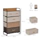 image 7 of HOMCOM Closet Dresser, Dresser Tower With 5 Linen Fabric Drawers Steel Frame