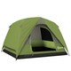 image 1 of Outsunny 3-4 Person Camping Tent, Waterproof Tent Green | Olive Green, Grey