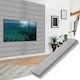 image 1 of NOVECRAFTO Wood Effect Wall Panels – Oak and Grey Board Look – 12 Polystyrene Tiles – 100×16.7cm – Covers 2m² – Lightweight, Easy to Cut & Install Cladding | Brown