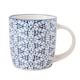image 2 of Blue Geometric Ceramic Mug 350ml | Blue | Floral Trellis | 350ml | 1