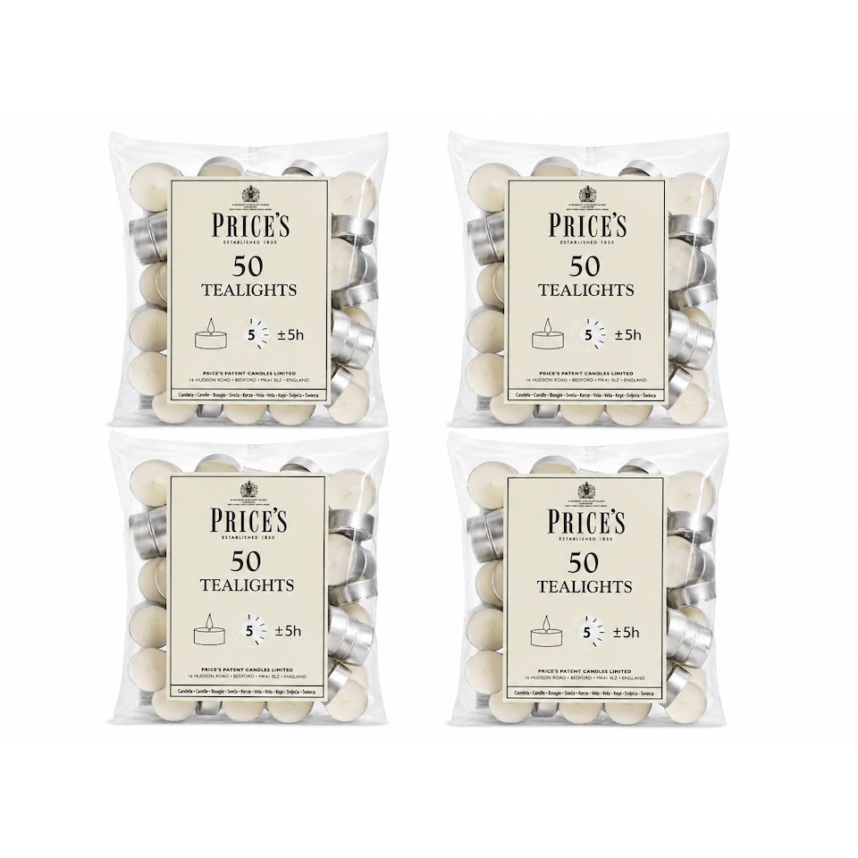 image 1 of Price's Candle Tealight Bundle - Bag of 50 x 4