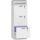 image 1 of HOMCOM 3 Drawer File Cabinet with Lock, Vertical Filing Cabinet with Adjustable Hanging Bars for A4 and Letter Size File Folders, Printer Stand with Storage, White | White | White