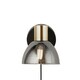 image 3 of Elisa Plug In Smoked Glass Wall Light