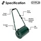 image 3 of Oypla Galvanised Garden Steel Lawn Roller 30 Litre Drum Scraper Bar & Collapsible Handle Create a Lawn Worthy of a Bowls Green
