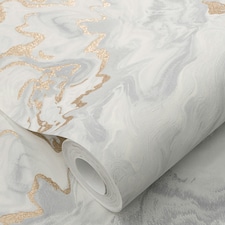 Elle Mystic Marble Grey/Gold Wallpaper | Multi